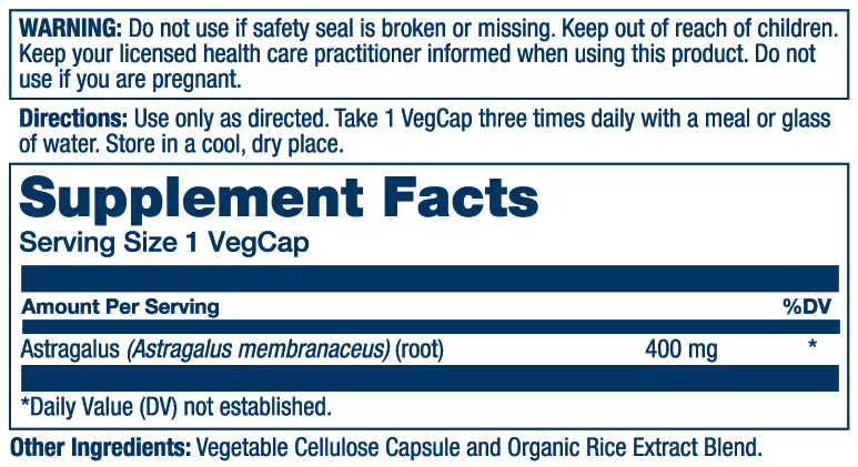 Astragalus Root 400mg