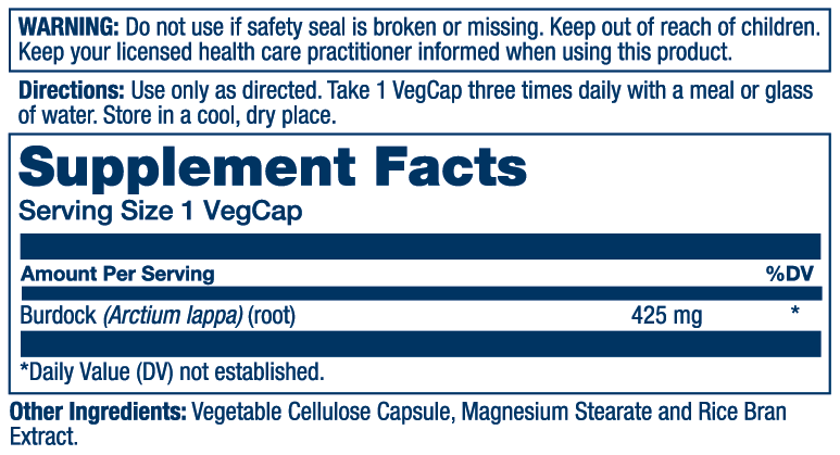 Burdock 425mg