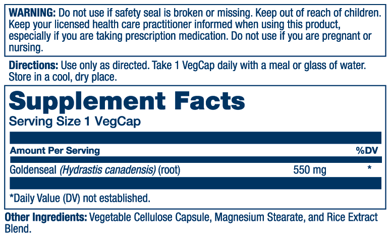 Goldenseal Root 550mg
