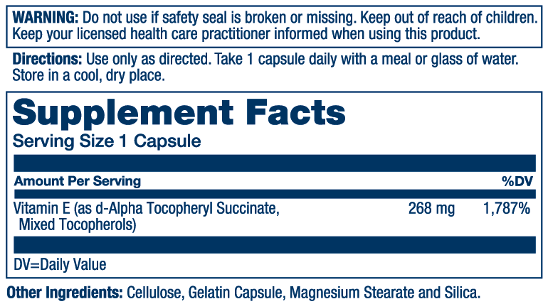 Vitamin E, Dry 268 Mg