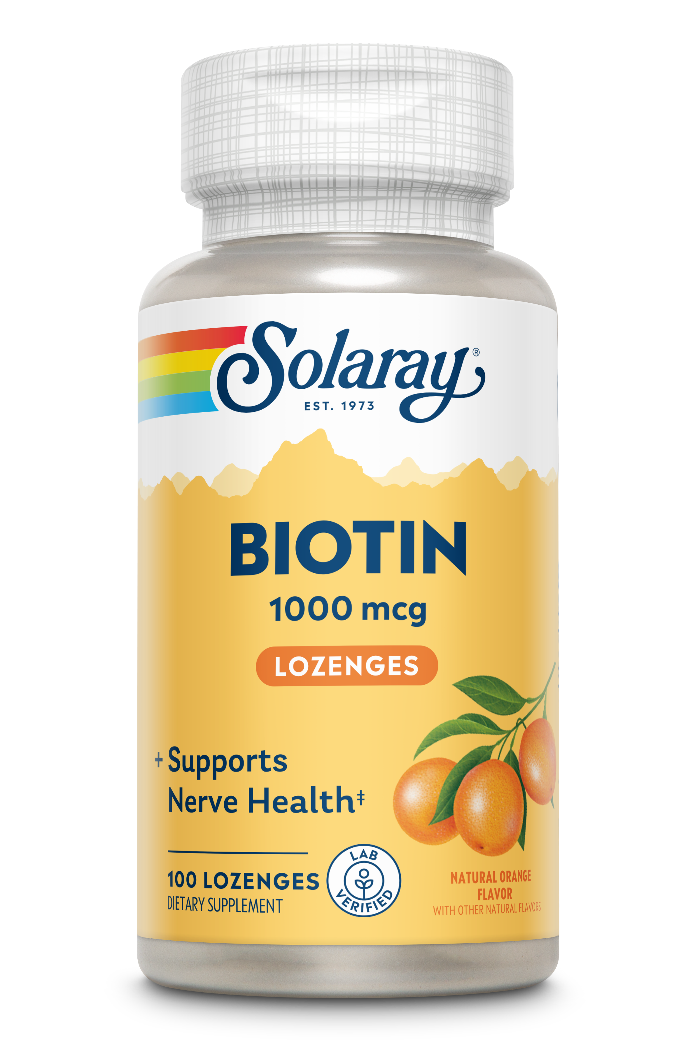Solaray Biotin, 1000 mcg, Orange Lozenges