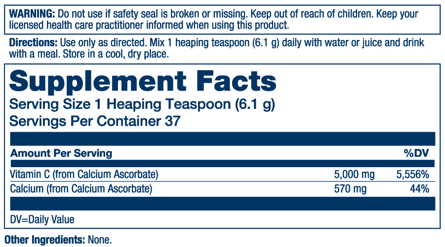 Vitamin C Crystalline, Buffered