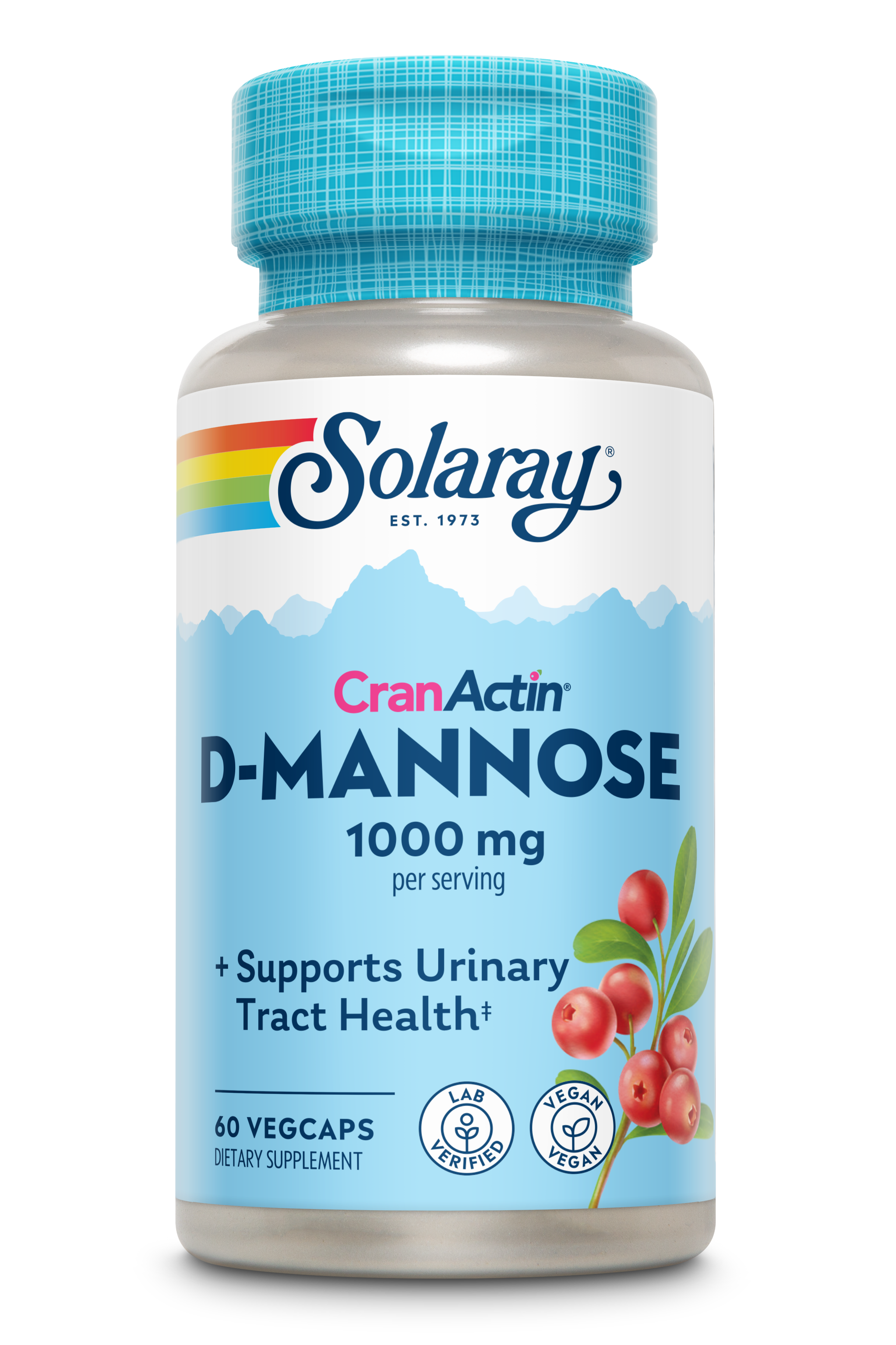 D-Mannose With Cranactin Cranberry Extract 1000mg – Solaray