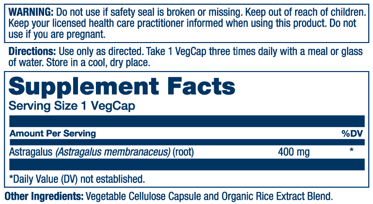 Astragalus Root 400mg