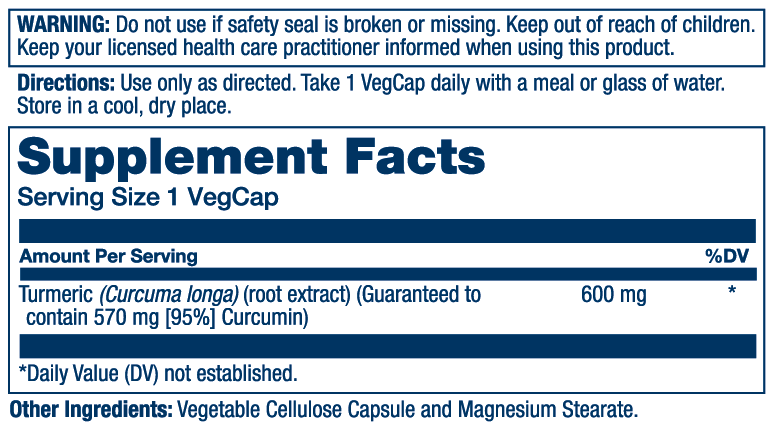 Turmeric Root Extract 600mg