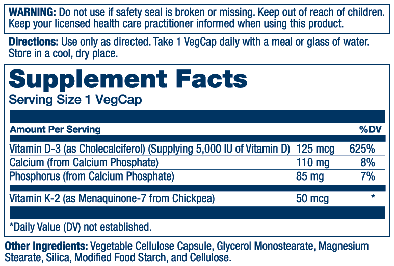 Vitamin D3 + K2