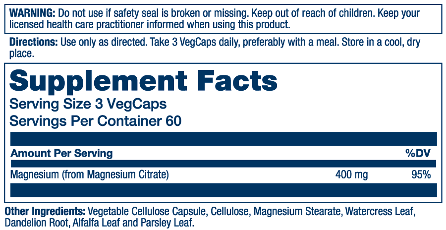 Magnesium Citrate 400mg