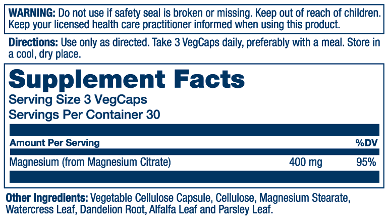 Magnesium Citrate 400mg