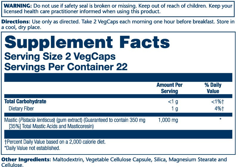 Mastic Gum Extract 1000mg