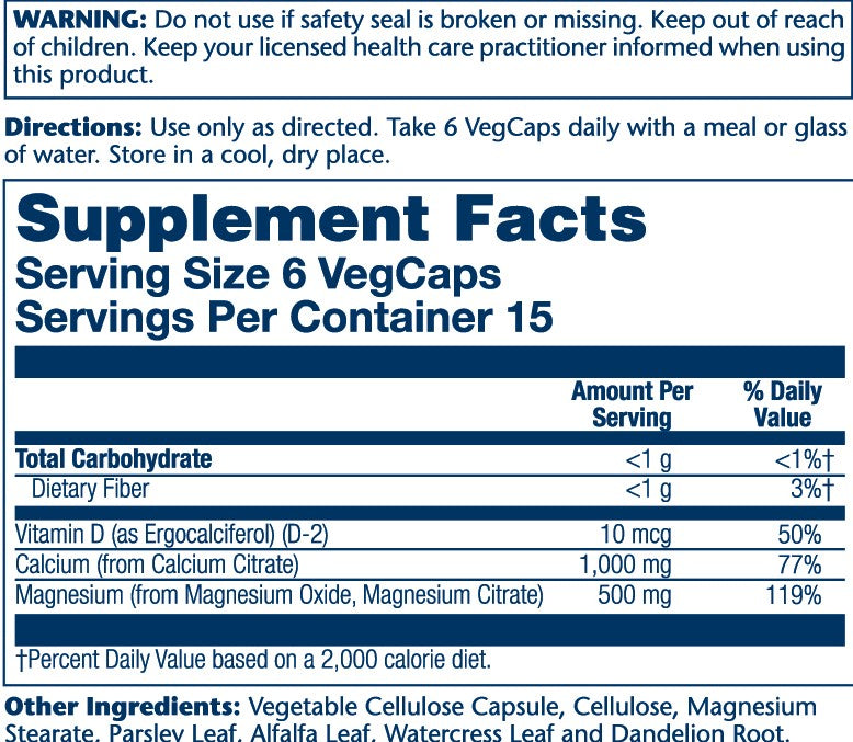 Calcium & Magnesium Citrate, With Vitamin D-2, 2:1 Ratio