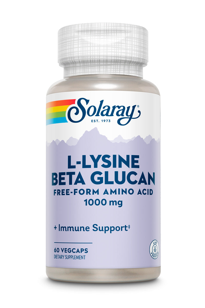 Solaray L-Lysine Beta Glucan - 60 VegCaps Solaray L-Lysine Beta Glucan - 60 VegCaps