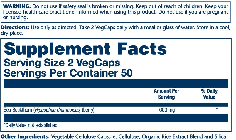 Sea Buckthorn Berry 600mg