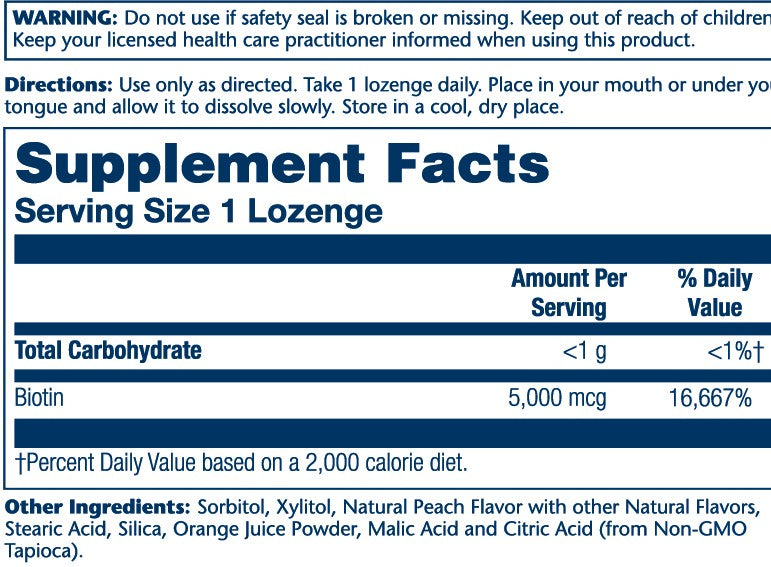 Biotin Lozenge 5000mcg