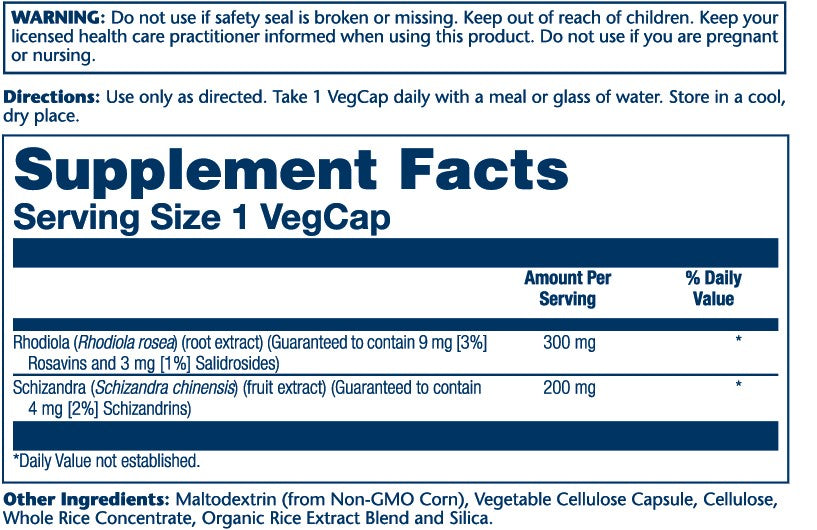 Rhodiola Root & Schizandra