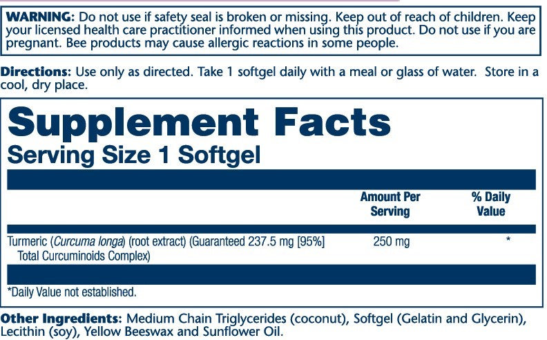 Curcumin Root Extract 250mg