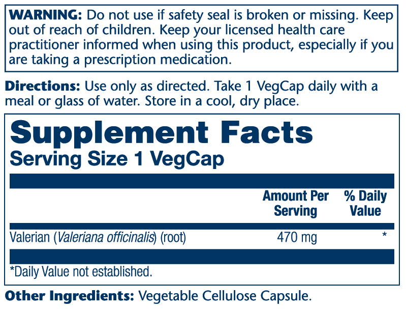 Valerian Root 470mg