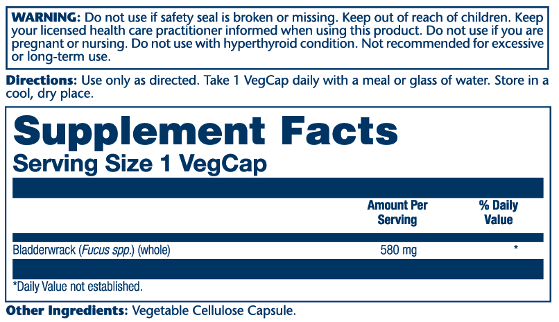 Bladderwrack Seaweed 580mg