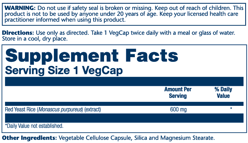 Red Yeast Rice 600mg