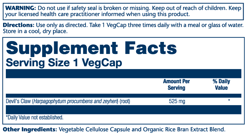 Devil's Claw Root 525mg
