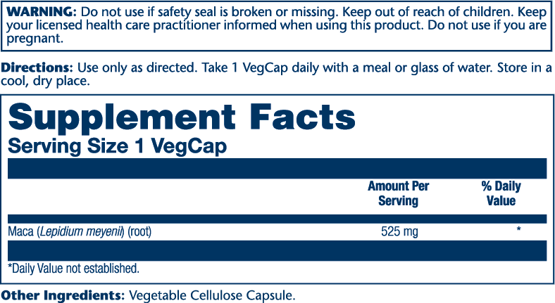 Maca Root 525mg