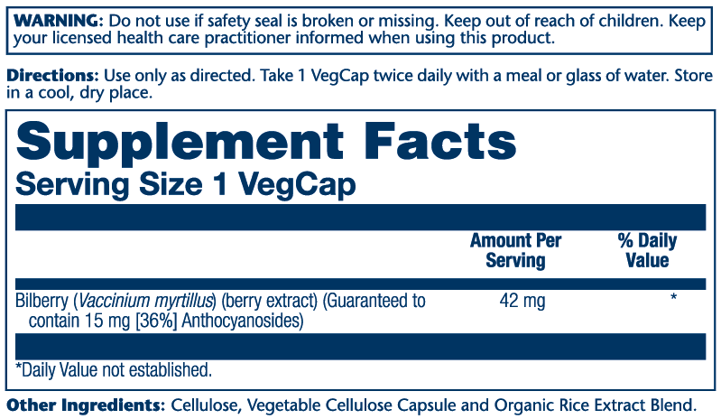 Bilberry Extract 42mg