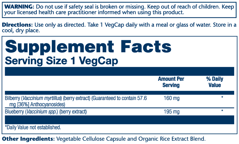 Bilberry Extract 160mg