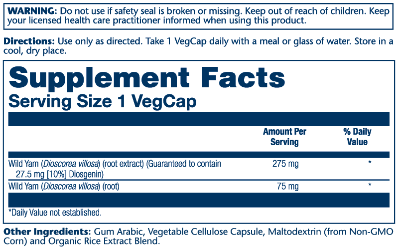 Wild Yam Root Extract 275mg