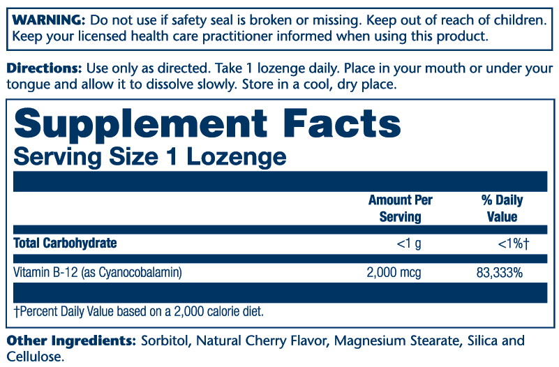 Vitamin B-12 2000mcg