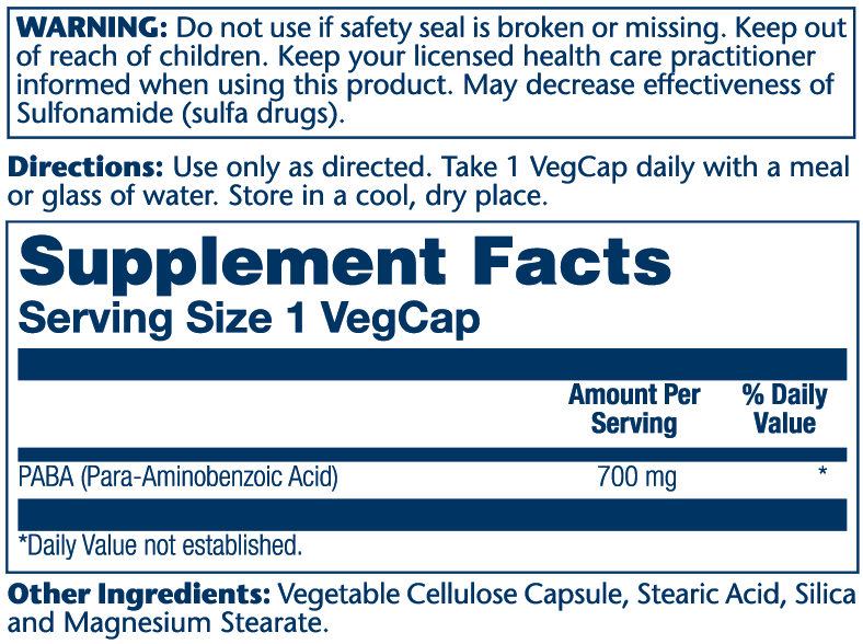 PABA, Timed-Release 700mg