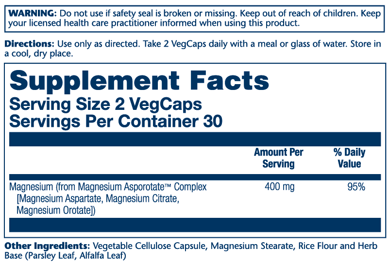 Magnesium Asporotate 400mg