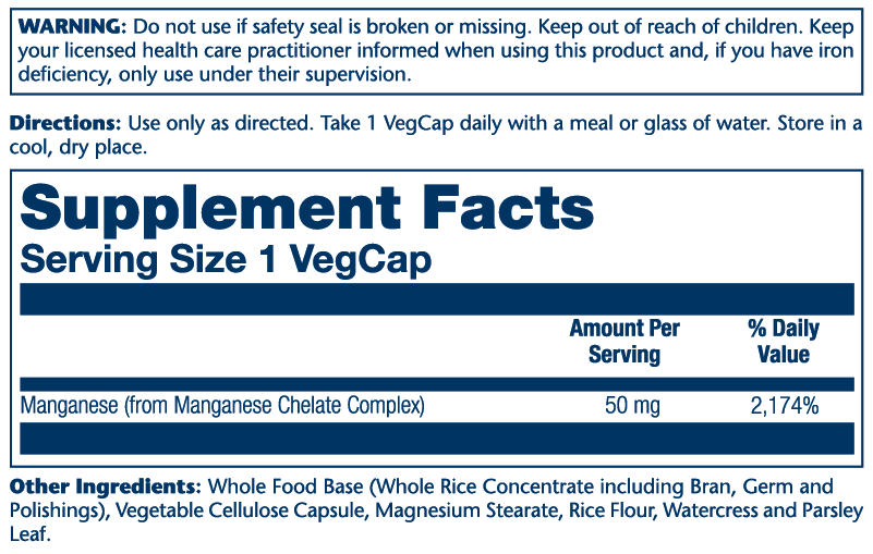 Manganese 50mg