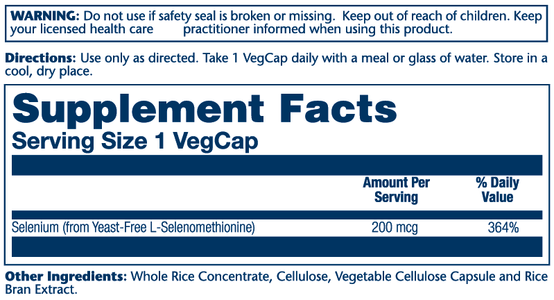 Selenium 200mcg, Yeast-Free