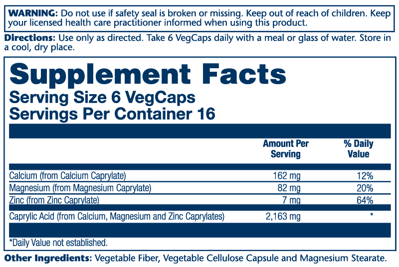 Capryl, Caprylic Acid Formula