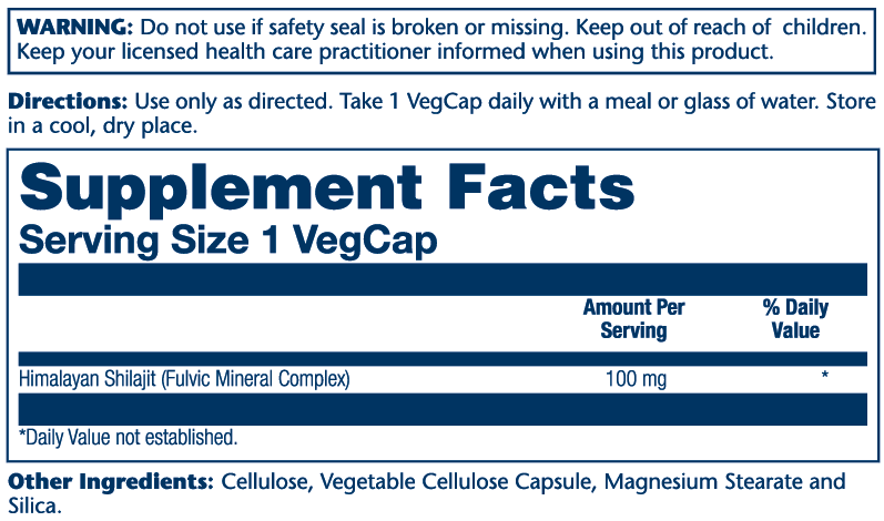 Fulvic Minerals 100mg