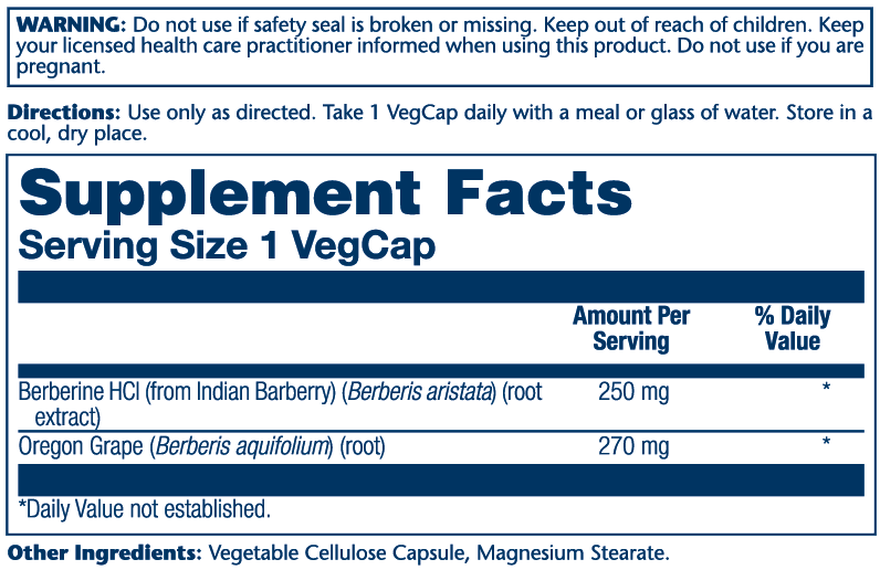 Berberine Root Extract 250mg