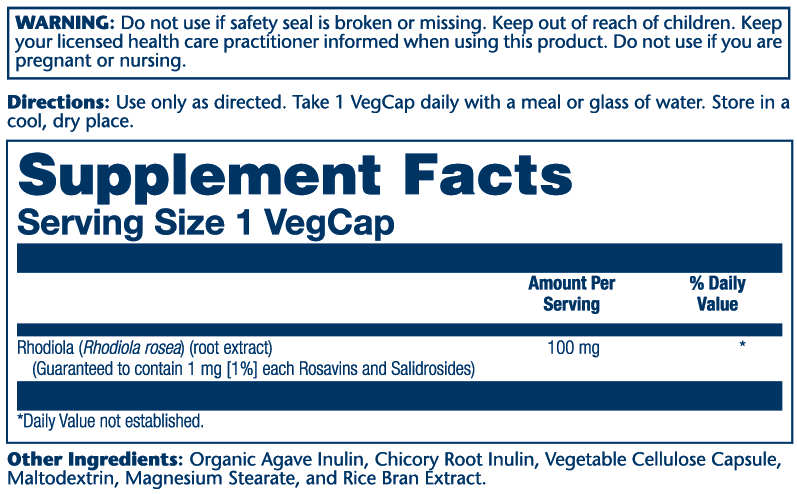Rhodiola Root Extract 100mg