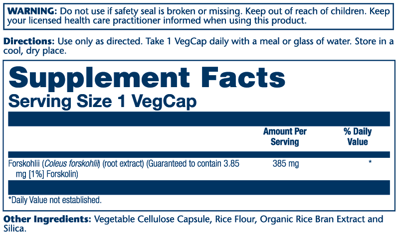 Forskohlii Root Extract 385mg