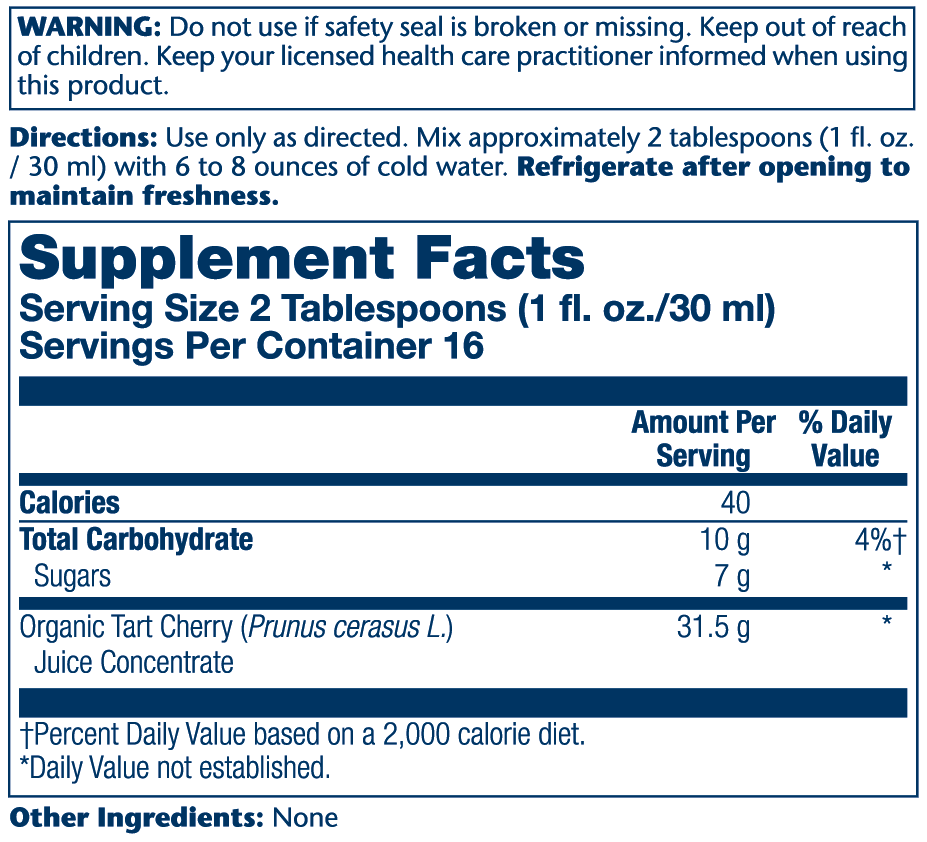 Organic Tart Cherry Juice