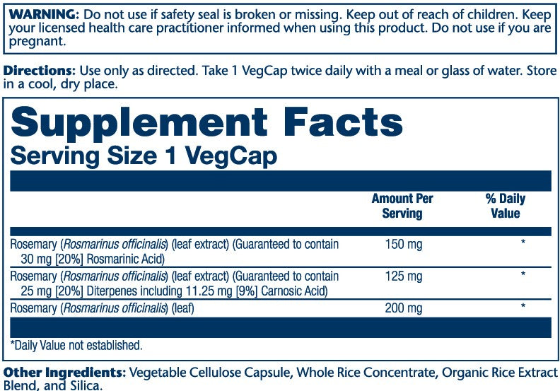 Rosemary Leaf Extract 275mg