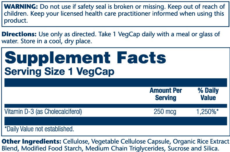 Super Strength Vitamin D-3 250mcg