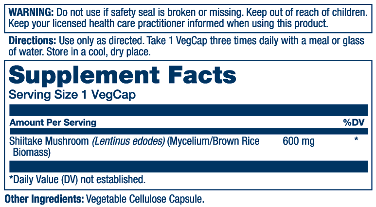 Shiitake Mushroom 600mg