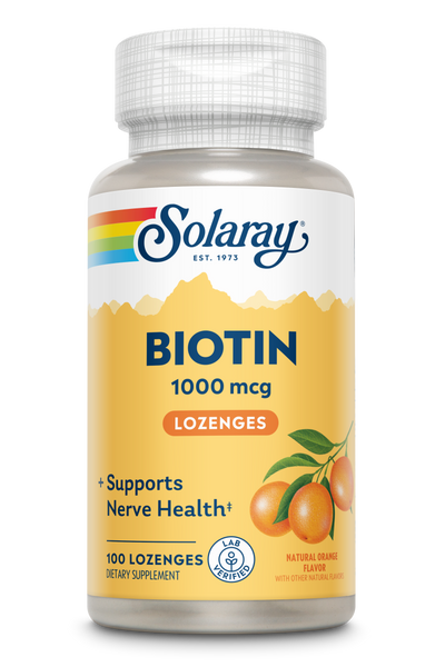 Solaray Biotin, 1000 mcg, Orange Lozenges - 100 count Solaray Biotin, 1000 mcg, Orange Lozenges - 100 count