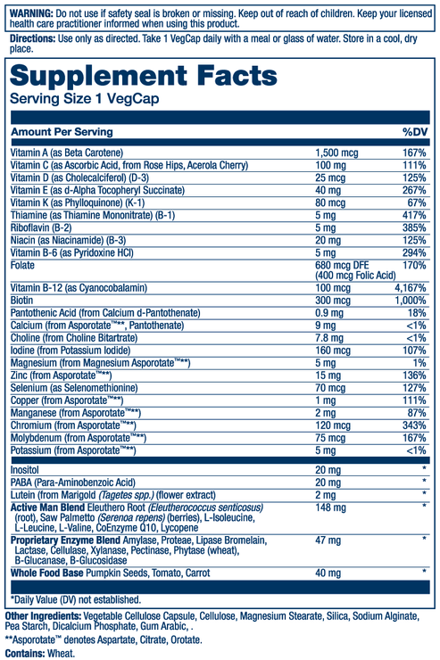 Once Daily Active Man Multivitamin – Solaray