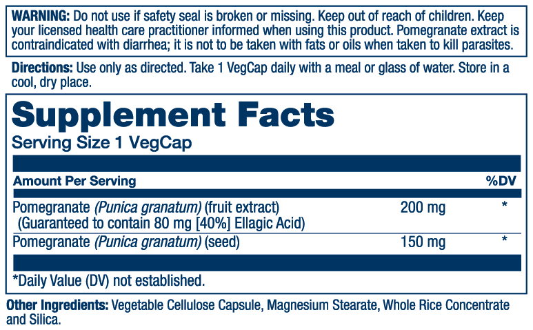 Pomegranate Fruit Extract 200mg