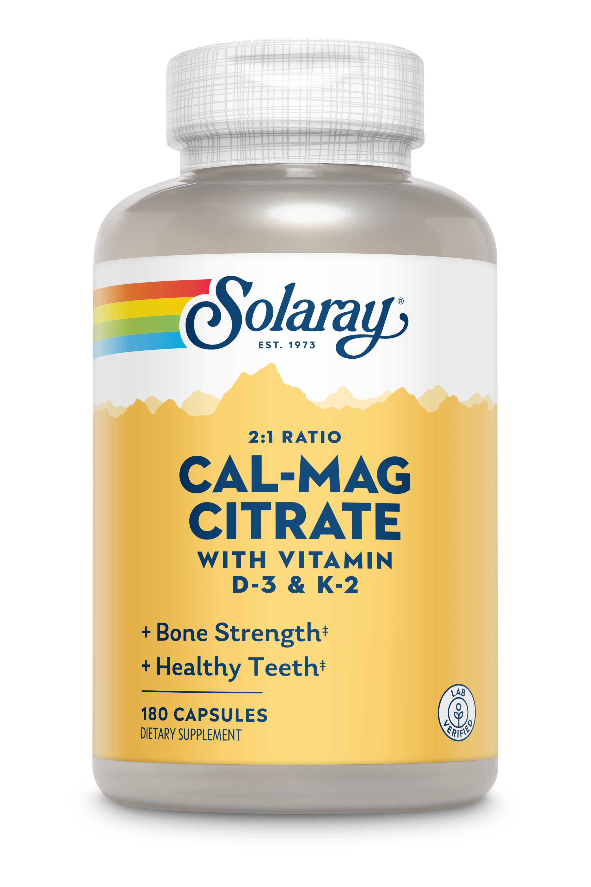 Cal-Mag Citrate w/D-3 & K-2, 2:1 Ratio – Solaray