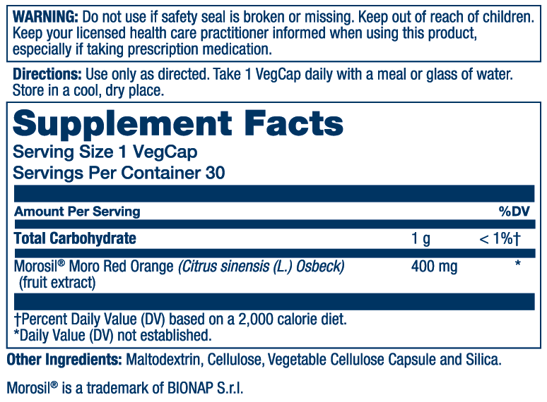 Moro Red Orange Extract Morosil