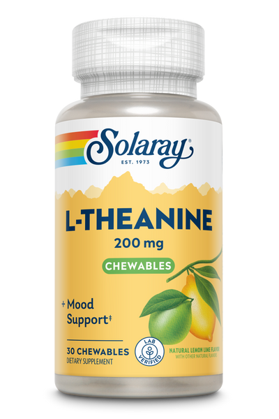 Sugar-Free L-Theanine Chewable, Lemon-Lime Flavor – Solaray