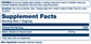 Supplement facts label for a Solaray Mullein Leaf 330mg vegetable capsule for respiratory support.