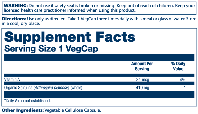 Spirulina Algae 410mg