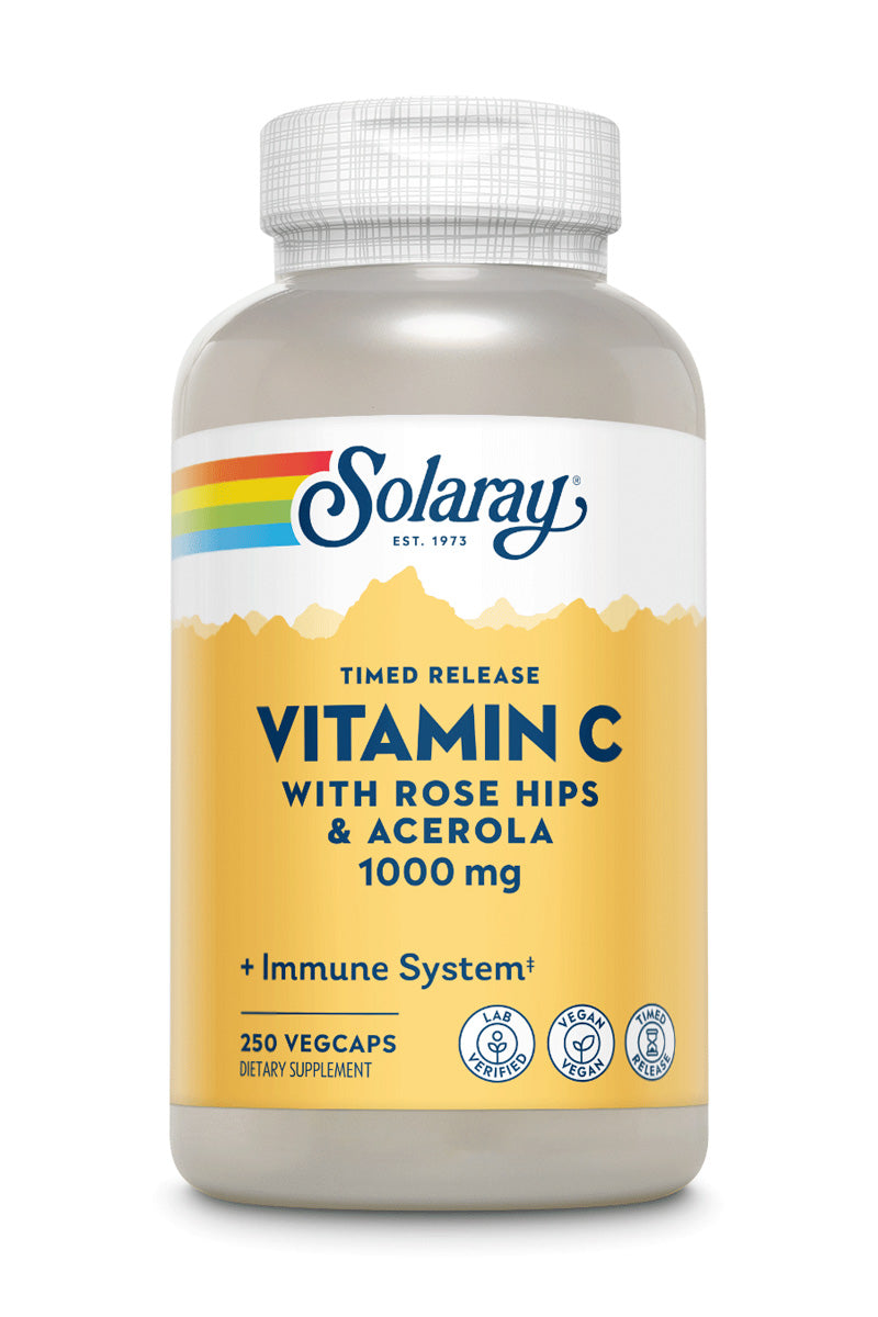 Vitamin C with Rose Hips & Acerola 1000mg – Solaray Vitamin C with Rose Hips & Acerola 1000mg – Solaray